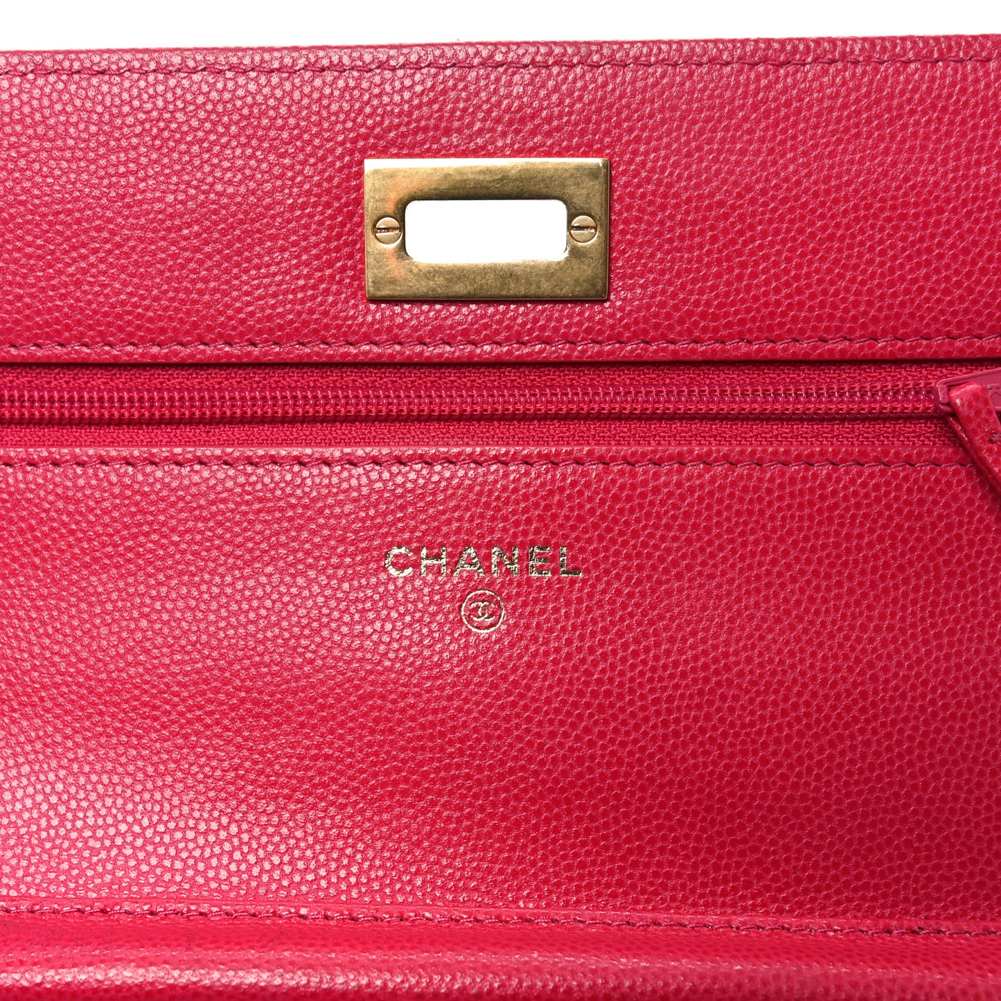 Caviar Quilted 2.55 Reissue Wallet On Chain WOC Dark Pink