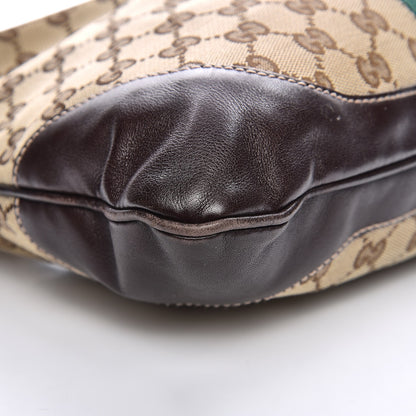 Gucci Monogram Web Jackie O Bouvier Hobo Dark Brown 8 of 12