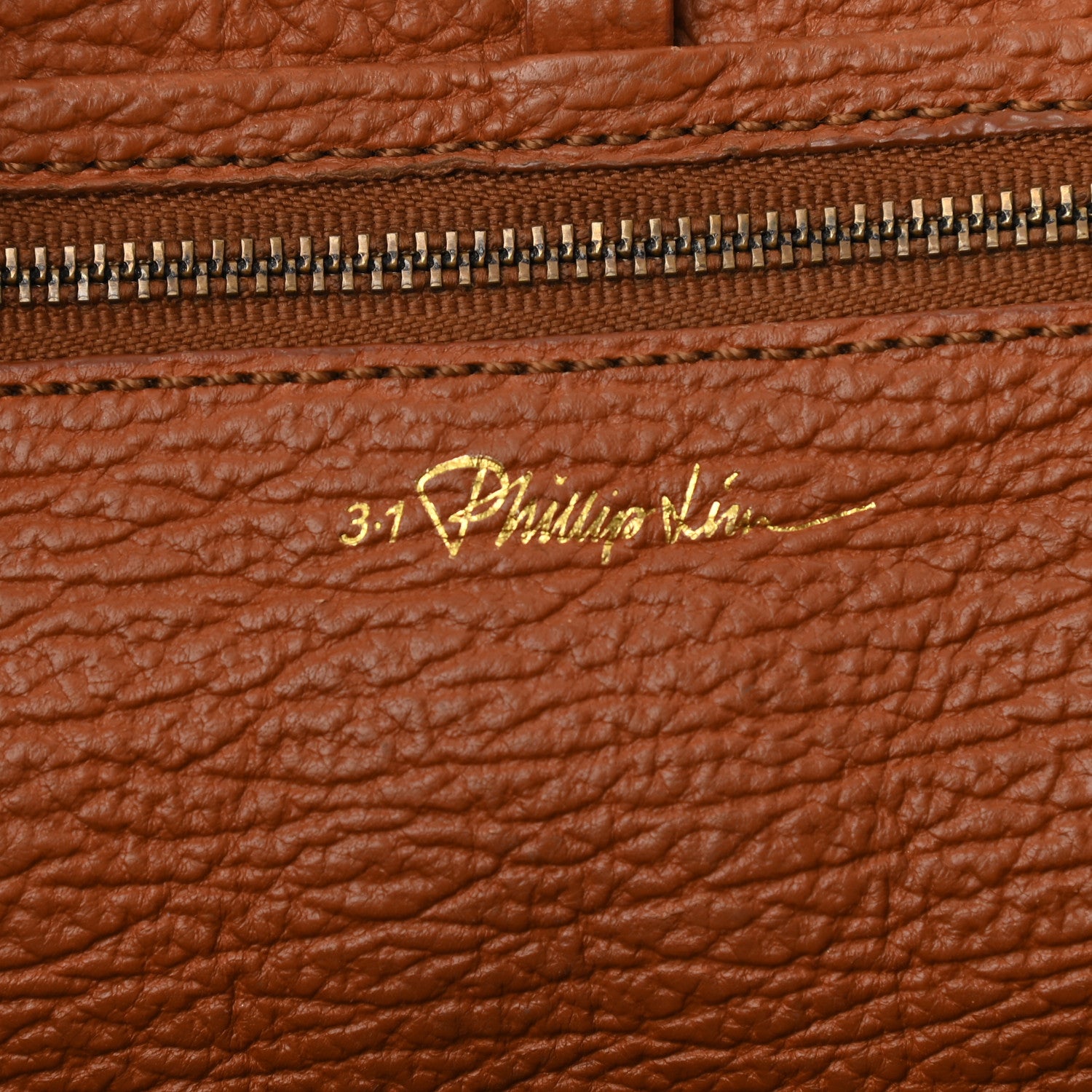 3.1 Phillip Lim Textured Calfskin Large Pashli Satchel Amber 6 of 14