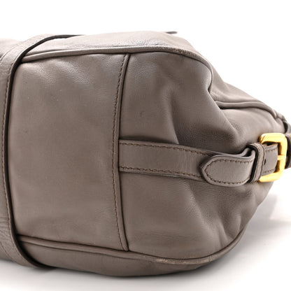 Prada Soft Calf Shopping Satchel Bag Bambu 9 of 14