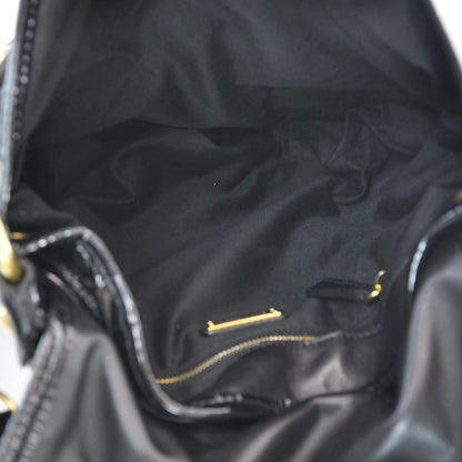 Miu Miu Patent Leather Matelasse Coffer Black 12 of 13