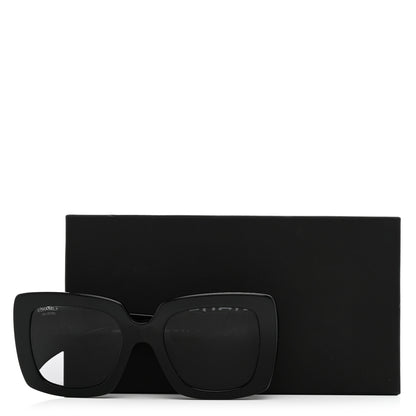 Chanel Acetate Calfskin Polarized Square Sunglasses 5474-Q Black 7 of 7