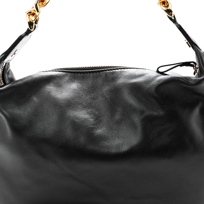 Versace Calfskin La Medusa Chain Hobo Black 7 of 9