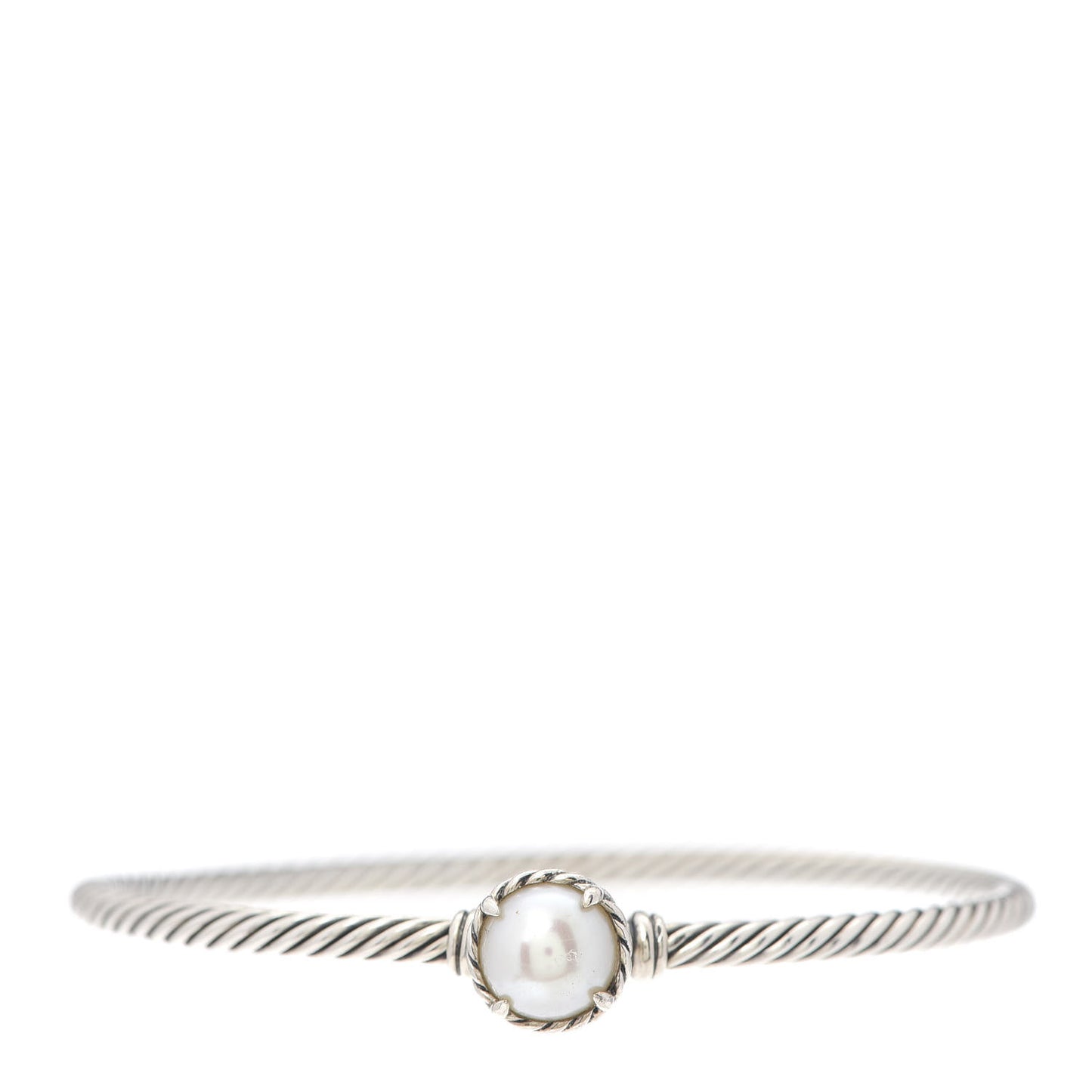 Sterling Silver Pearl 3mm Chatelaine Bracelet