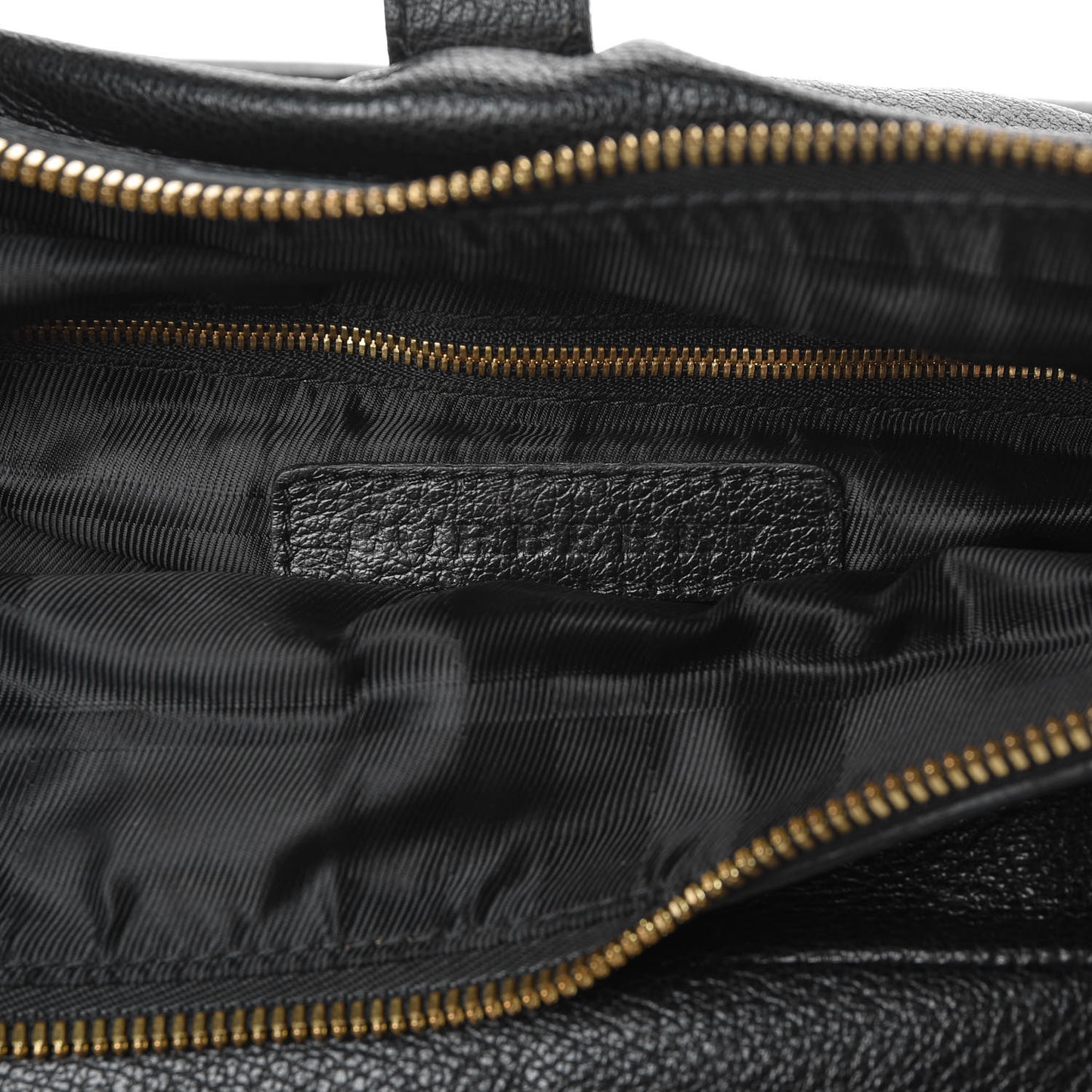 Grainy Calfskin Creighton Satchel Black