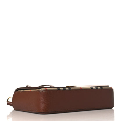 Burberry Grainy Calfskin Vintage Check Hampshire Crossbody Archive Beige Tan 3 of 7