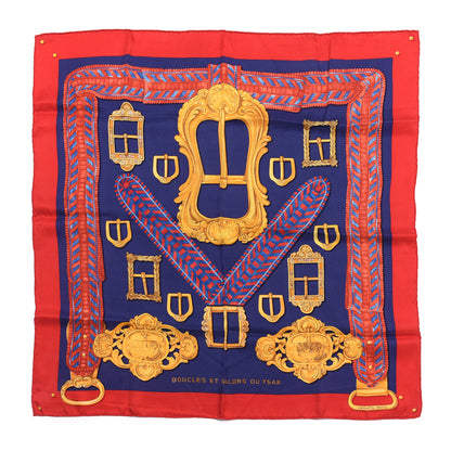 Hermes Silk Boucles Et Galons Du Tsar Scarf 90 1 of 4