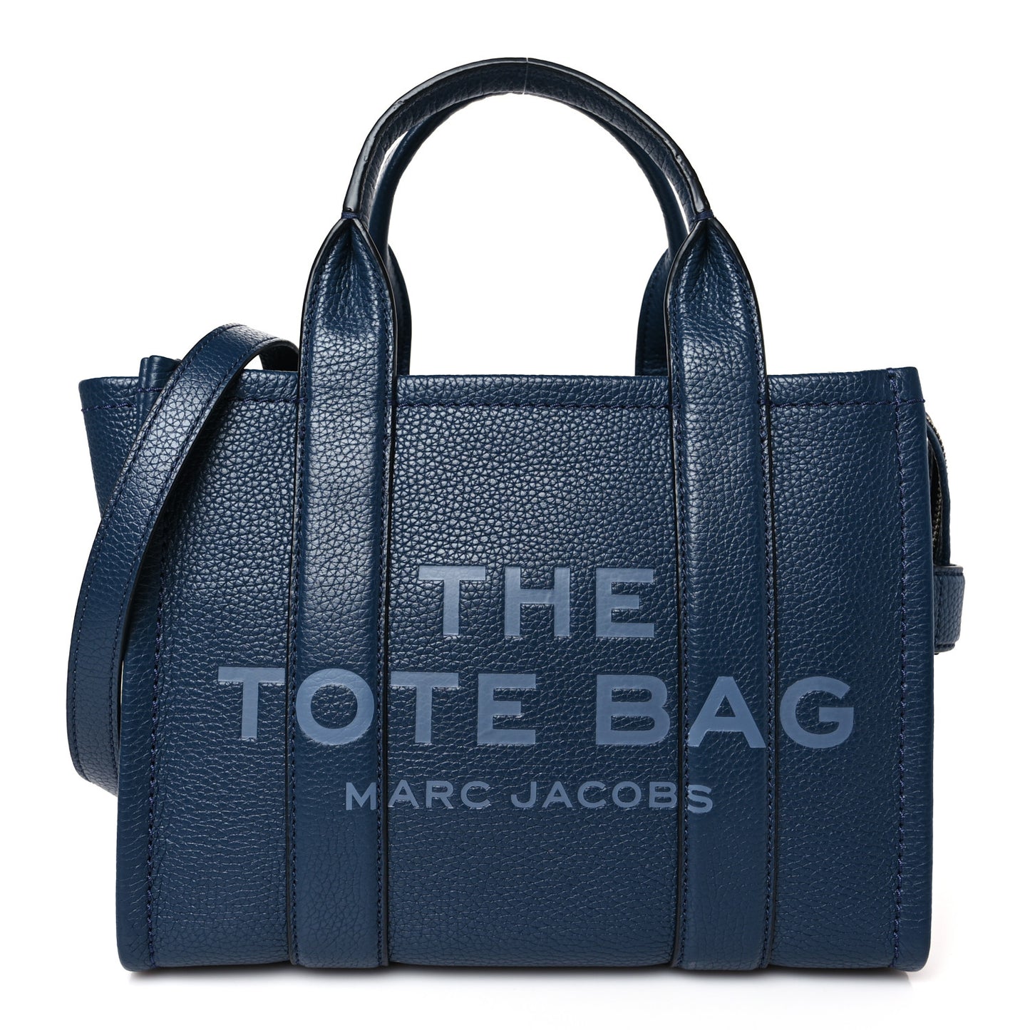 Grained Calfskin Small The Tote Bag Blue Sea