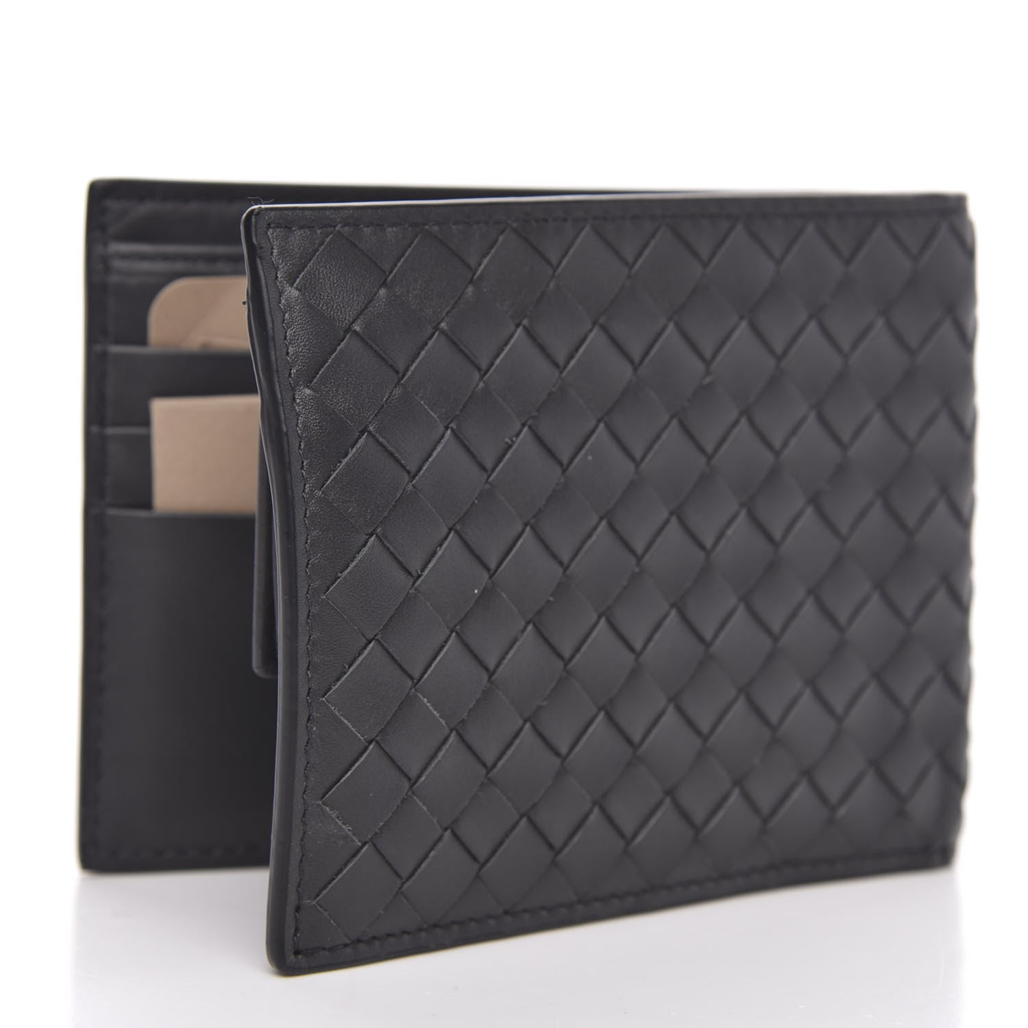 Bottega Veneta Nappa Intrecciato Bi-Fold Wallet Black 3 of 8