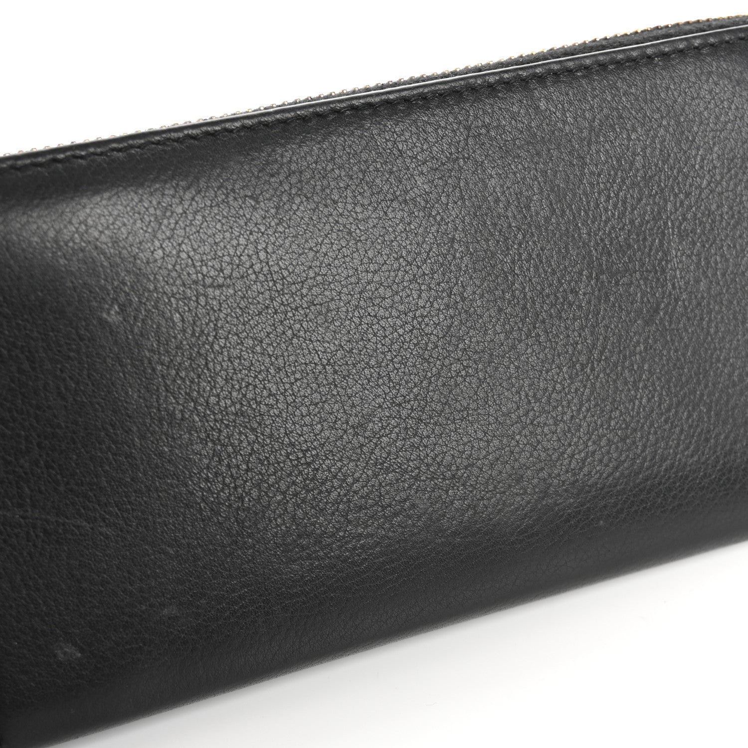 Saint Laurent Grained Calfskin Zip Around Wallet Black 11 of 12