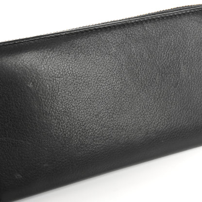 Saint Laurent Grained Calfskin Zip Around Wallet Black 11 of 12