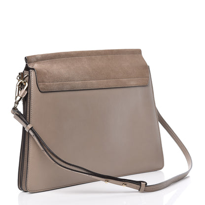 Chloe Calfskin Suede Medium Faye Shoulder Bag Motty Grey 3 of 16