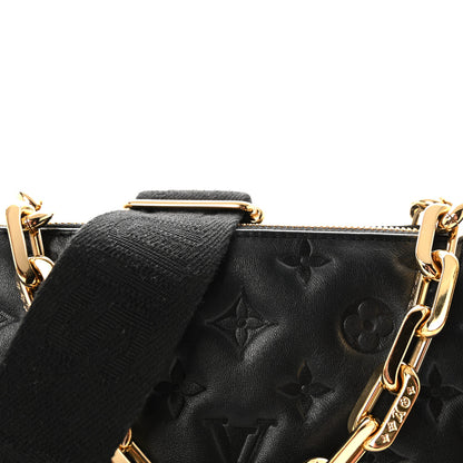 Louis Vuitton Lambskin Embossed Monogram Coussin PM Black 7 of 9