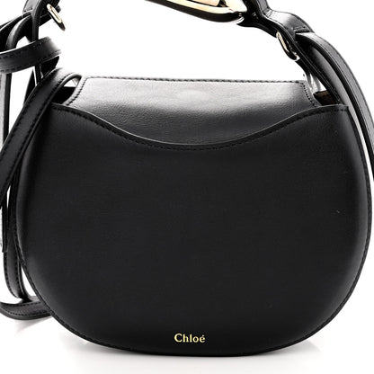Chloe Small Grain Calfskin Kiss Bag Black 7 of 9