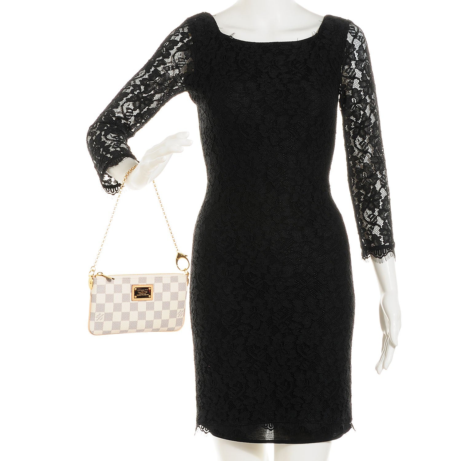 Louis Vuitton Damier Azur Pochette Milla MM 2 of 8