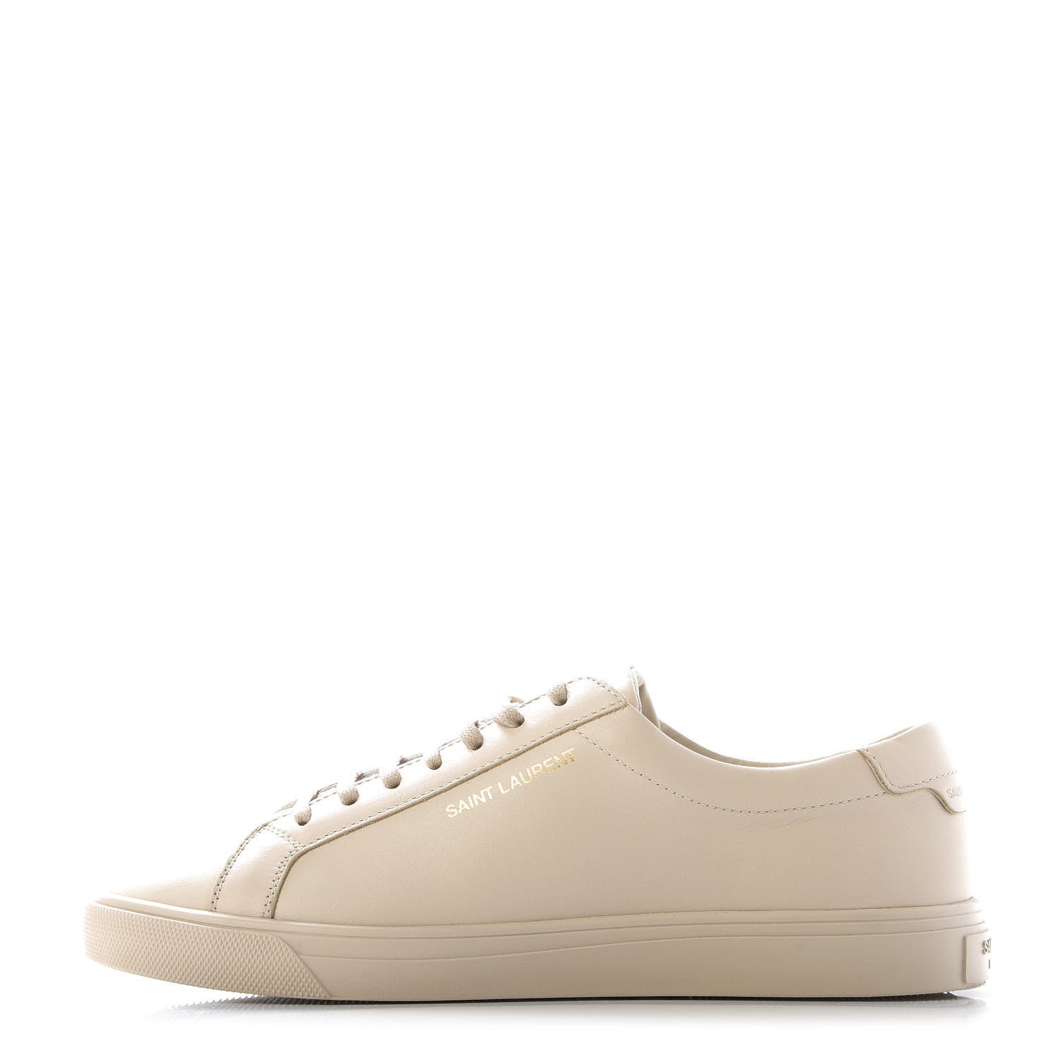 Saint Laurent Calfskin Andy Low Top Sneakers 37.5 Dark Coquille 1 of 9