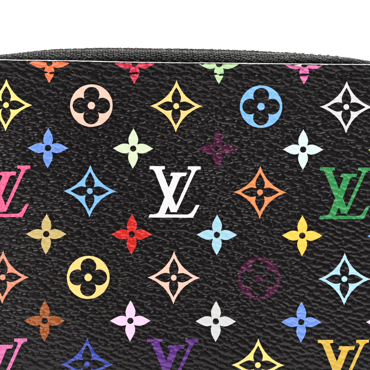 LV x TM Monogram Multicolor Zippy Coin Purse Black