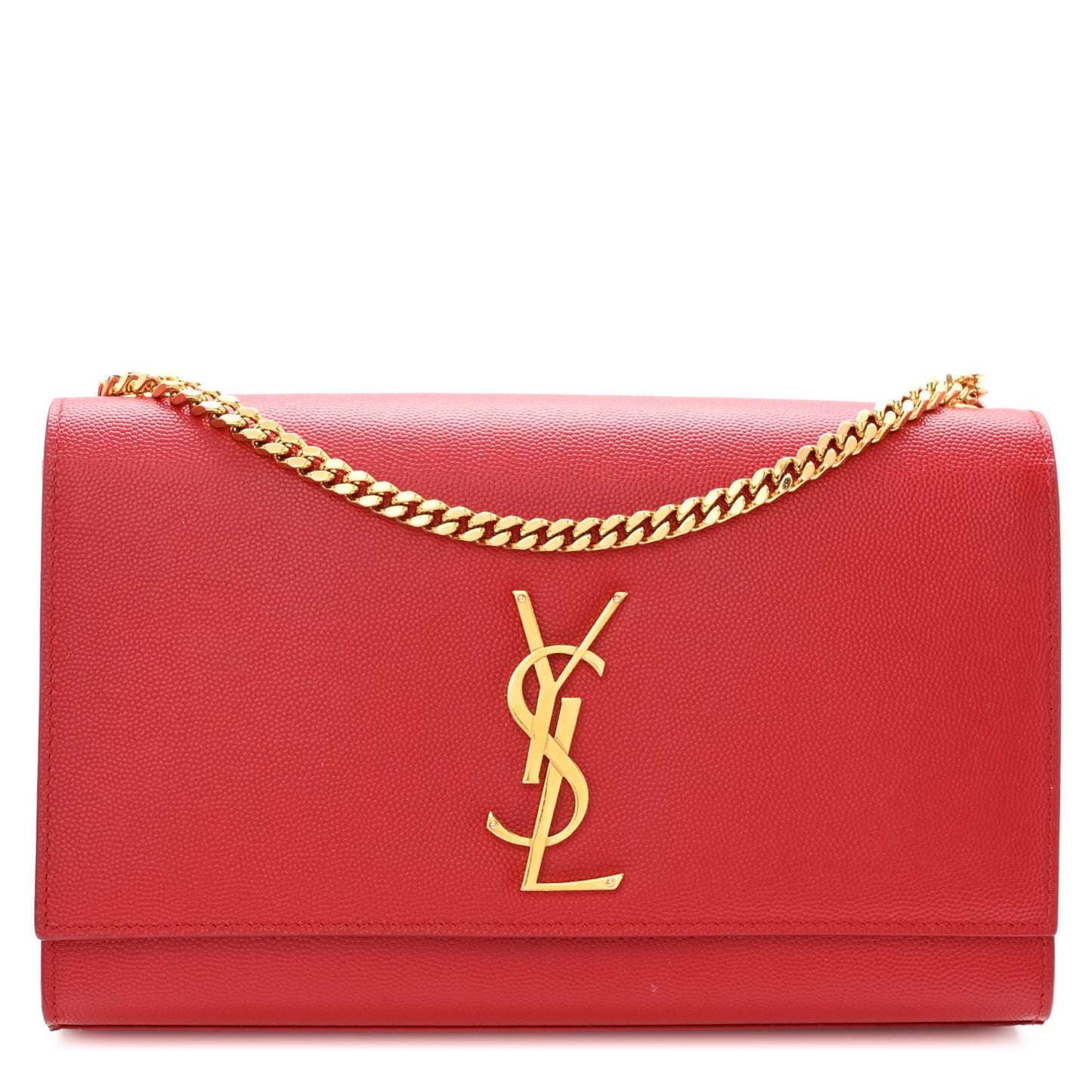 Grain De Poudre Medium Monogram Kate Satchel Red