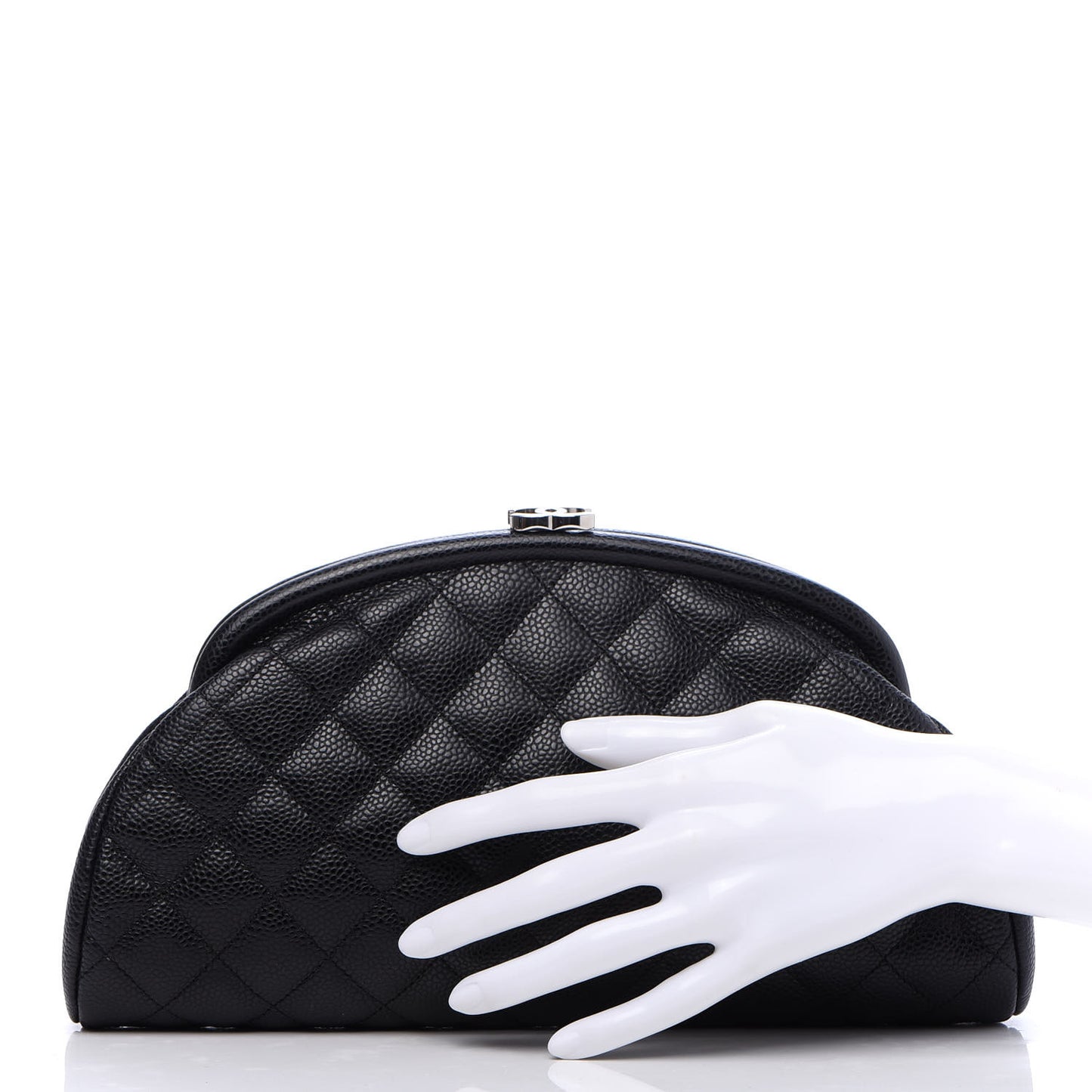 Caviar Quilted Timeless Clutch Black