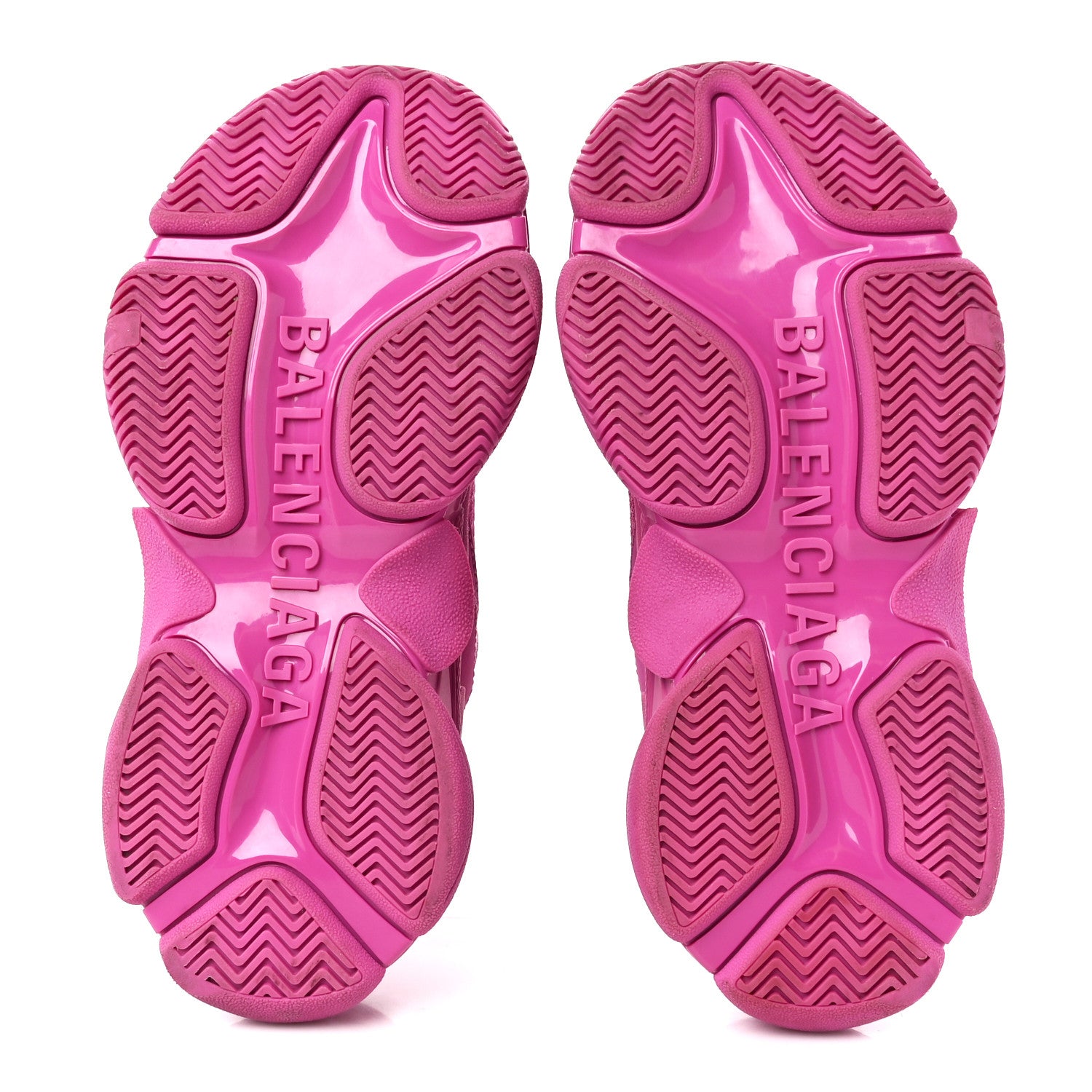 Balenciaga Fabric Mesh Womens Triple S Sneakers 36 Fluo Pink 5 of 8
