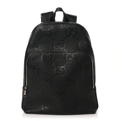 Gucci Calfskin Jumbo GG Embossed Large Backpack Black 1 of 11
