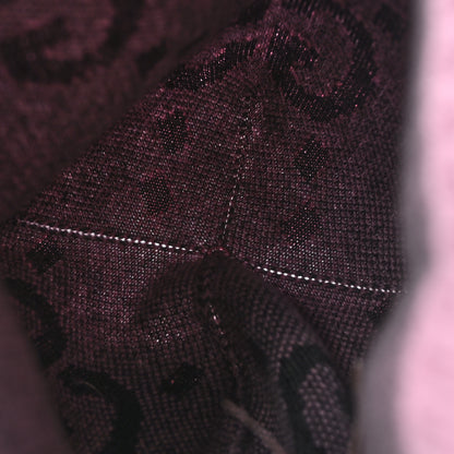 Gucci Cashmere Jacquard Monogram Jumbo GG Canvy Hat Beanie Hat M Graphite Pink 4 of 7