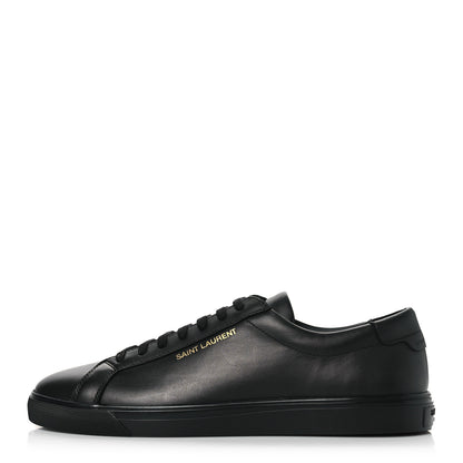 Saint Laurent Calfskin Andy Low Top Sneakers 41.5 Black 1 of 7