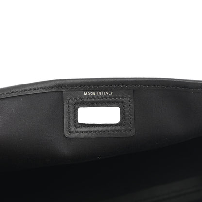 Fendi Glazed Fabric Vitello Century FF 1974 Stamp Patch Mini Peekaboo Defender Cover Mogano Panna Black 7 of 13