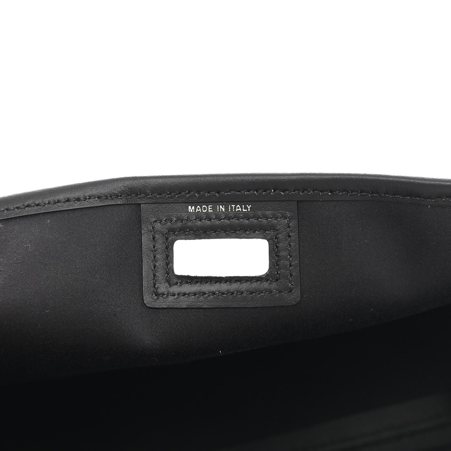 Glazed Fabric Vitello Century FF 1974 Stamp Patch Mini Peekaboo Defender Cover Mogano Panna Black