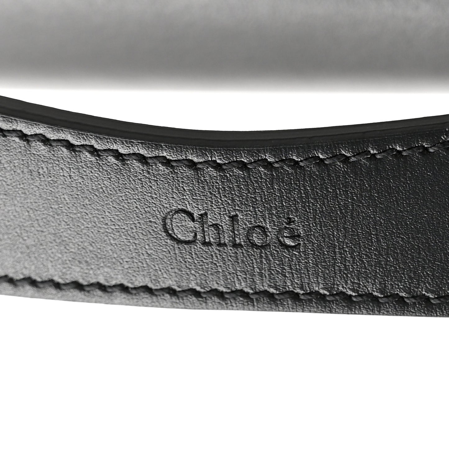 Shiny Calfskin Suede Small C Double Carry Black