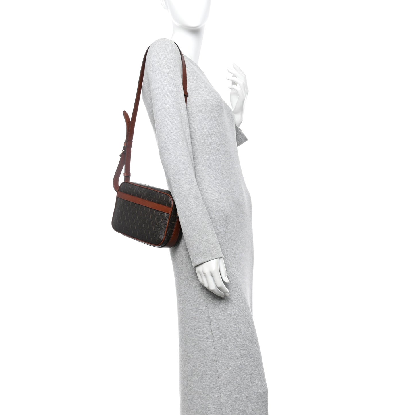 Canvas Smooth Calfskin Le Monogramme Camera Bag Chestnut