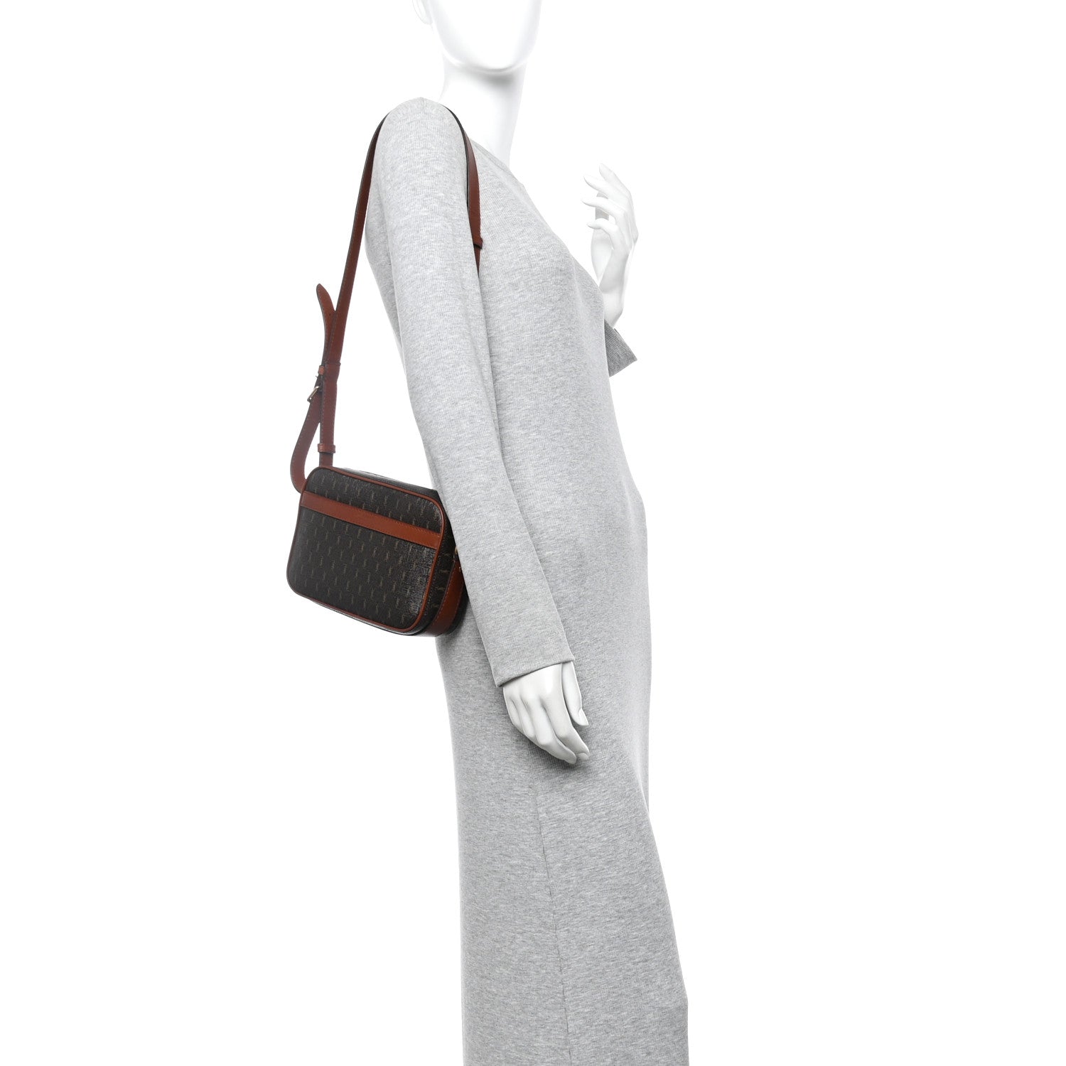 Saint Laurent Canvas Smooth Calfskin Le Monogramme Camera Bag Chestnut 2 of 9