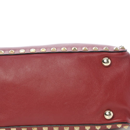 Valentino Garavani Vitello Small Rockstud Tote Scarlet 10 of 10