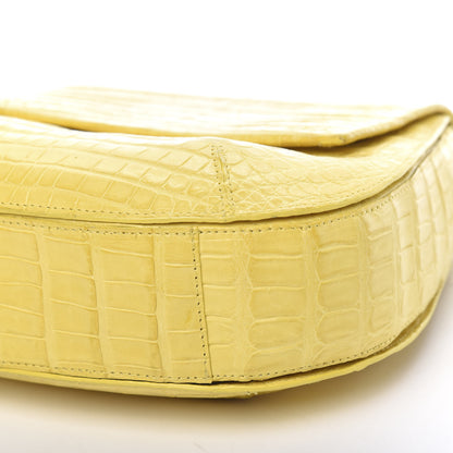 Nancy Gonzalez Crocodile Round Flap Top Crossbody Yellow 8 of 13