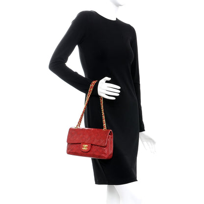 Chanel Lambskin Quilted Small Double Flap Red 3 of 17