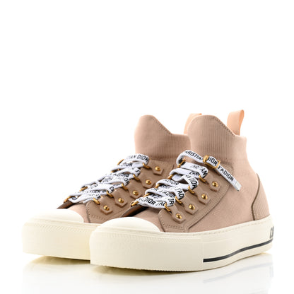 Christian Dior Technical Mesh Calfskin Womens Walk'N'Dior High Top Sneaker 36 Nude 3 of 9