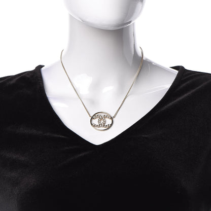 Chanel Baguette Crystal High Society CC Pendant Necklace Gold 2 of 5