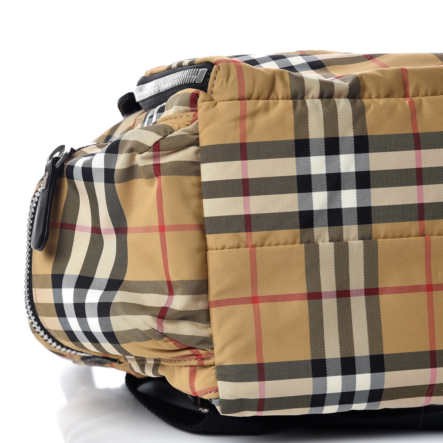 Nylon Vintage Check Medium Rucksack Backpack Antique Yellow