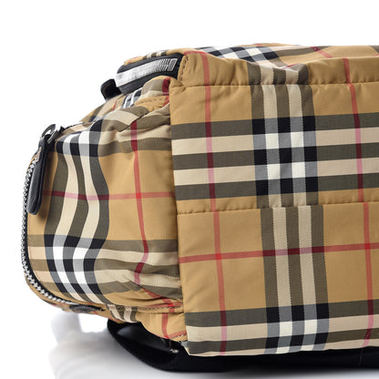 Burberry Nylon Vintage Check Medium Rucksack Backpack Antique Yellow 8 of 9