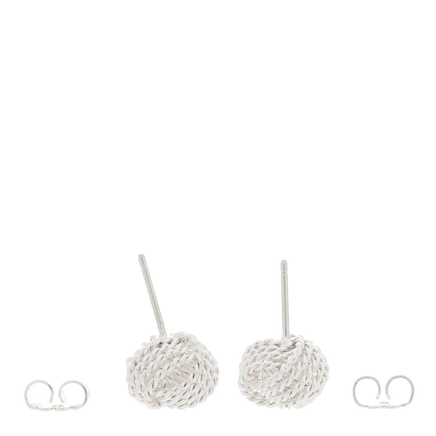 Tiffany Sterling Silver Twist Knot Earrings 3 of 4