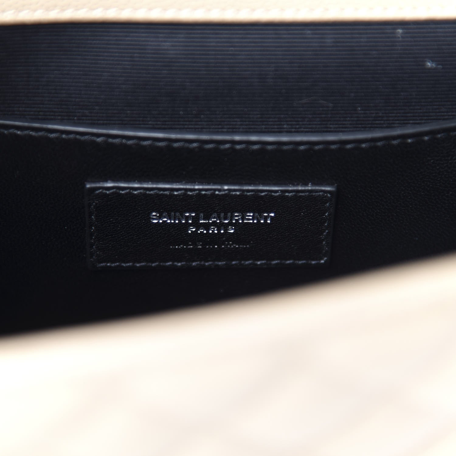 Saint Laurent Grain De Poudre Textured Mixed Matelasse Medium Triquilt Monogram Satchel Nude Powder 8 of 10