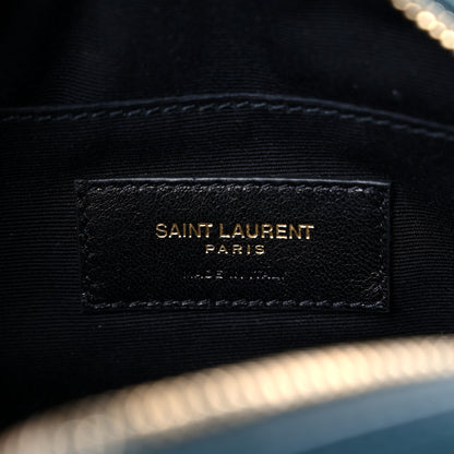 Saint Laurent Calfskin Matelasse Monogram Lou Belt Bag Blue 7 of 9