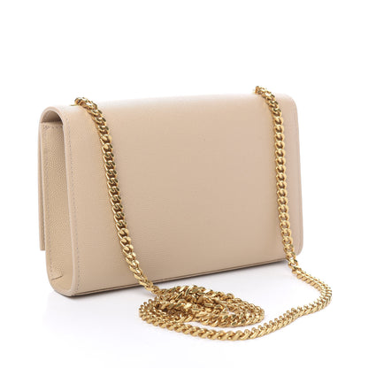 Saint Laurent Grain De Poudre Small Monogram Kate Satchel Nude Powder 2 of 8