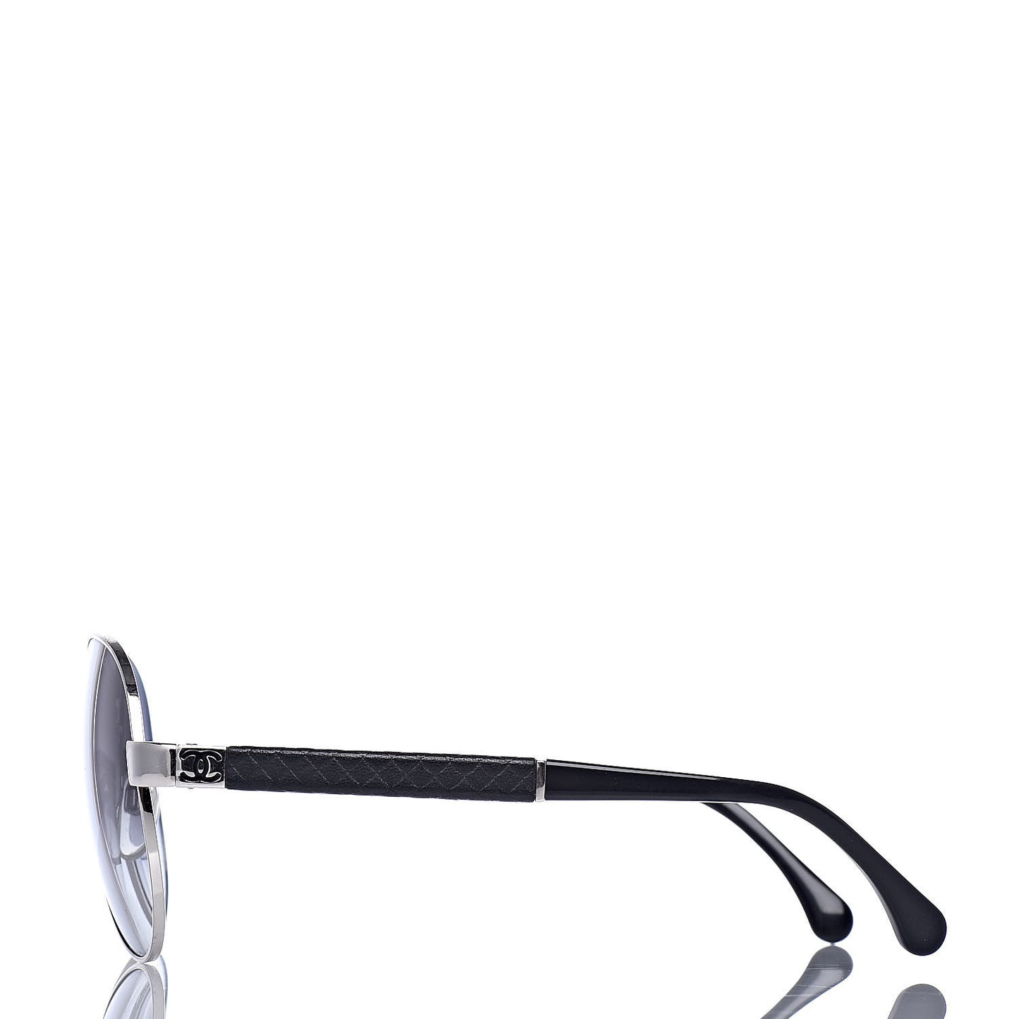 Lambskin Quilted CC Aviator Sunglasses 4195-Q Black