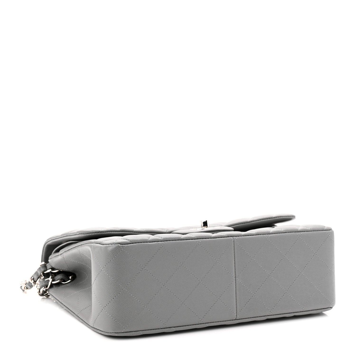 Chanel Caviar Quilted Jumbo Double Flap Grey 4 of 11