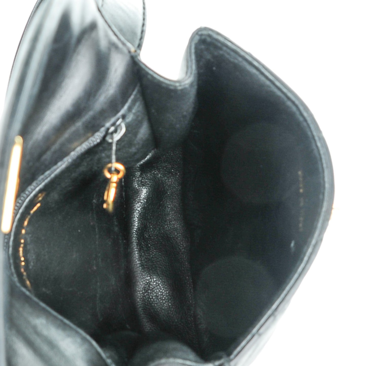 Lambskin Quilted Flap Waist Belt Bag 80 32 Black