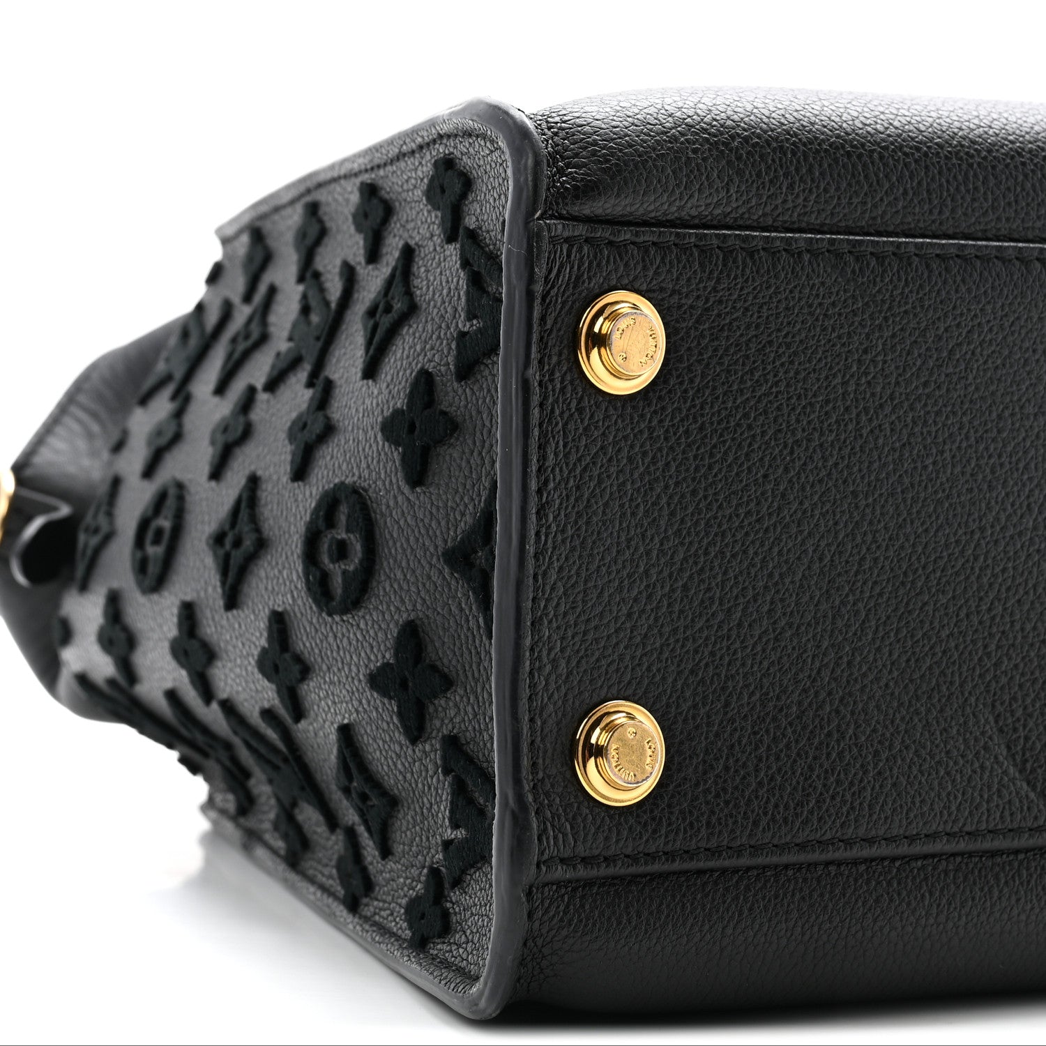 Louis Vuitton Calfskin Monogram Tufting On My Side Black 8 of 9