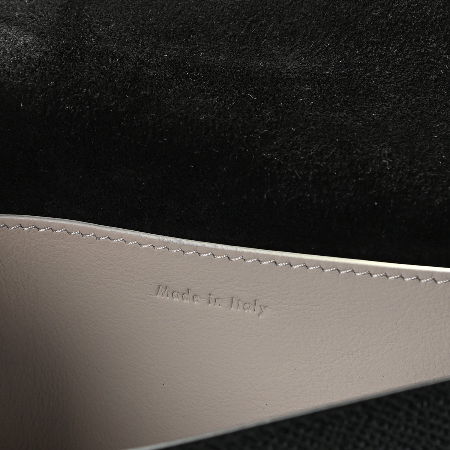 Celine Grained Calfskin Strap Clutch Black 6 of 10