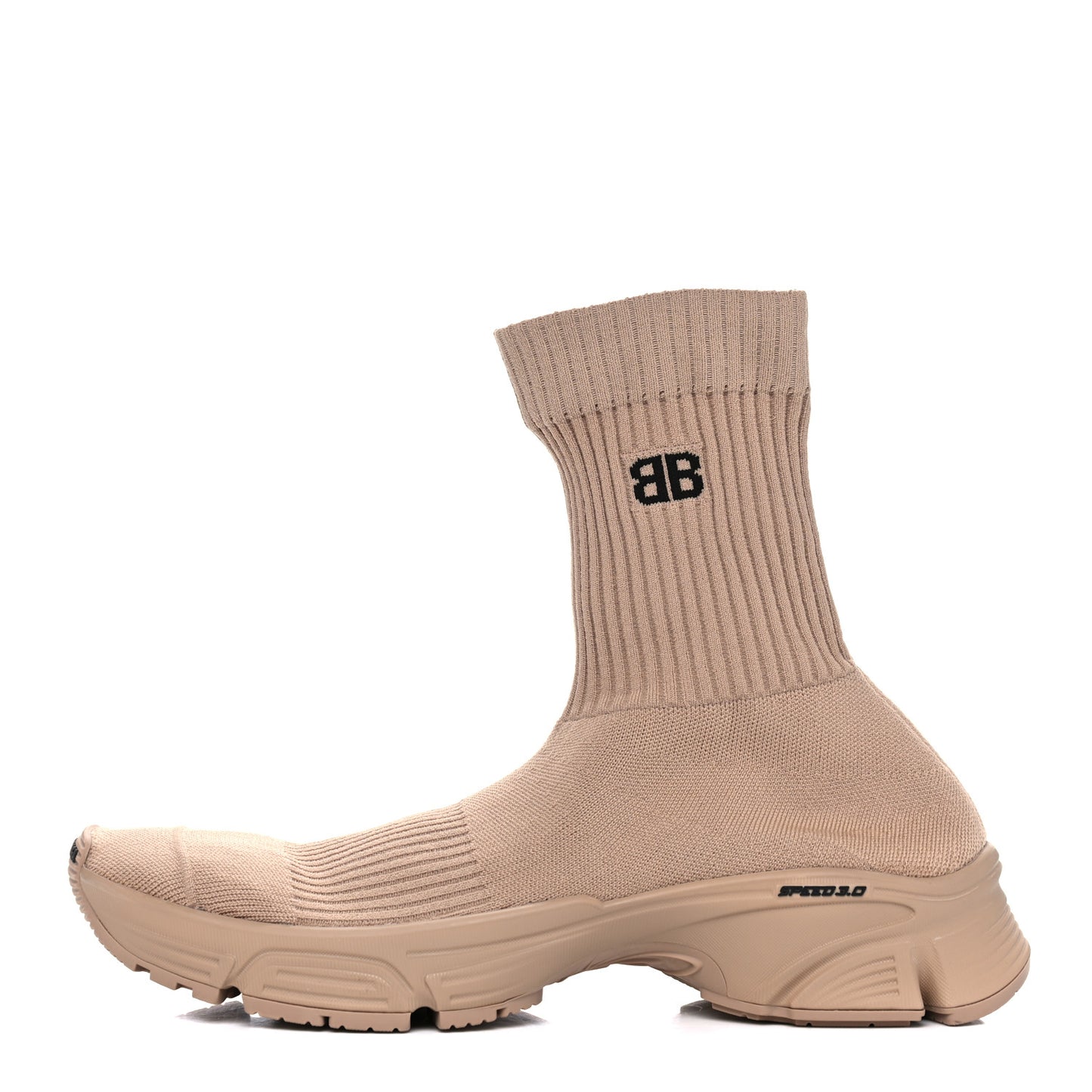 Technical Ribbed 3D Recycled Knit Womens Speed 3.0 Sneakers 40 Monocolor Beige