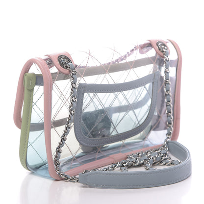 Chanel Lambskin PVC Quilted Mini Coco Splash Flap Blue Green 3 of 11